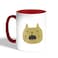 Happy Cat Printed Coffee Mug, Red 11 Ounce