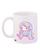 Cartoon Printed Coffee Mug White/Pink/Blue 11ounce