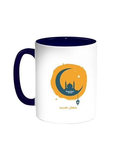 Ramadan Kareem Printed Coffee Mug Blue/White 11ounce