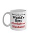 This Belongs to the World's Best Firefighter Husband Printed Coffee Mug White/Black/Red