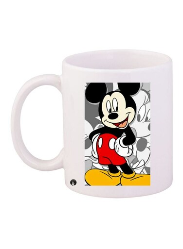 Mickey Mouse Printed Coffee Mug White/Red/Black