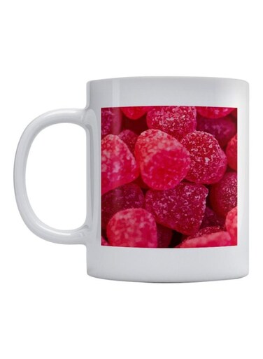 Jelly Candy Printed Mug White/Red