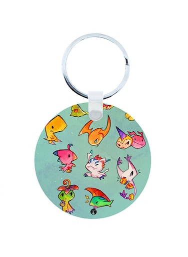 Digimon Anime Wooden Keychain