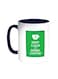 Keep Calm And Drink Coffee Printed Mug Blue/White 11ounce
