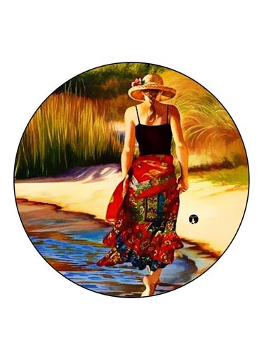 Girl Printed Fridge Magnet Multicolour 5.5cm