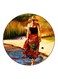 Girl Printed Fridge Magnet Multicolour 5.5cm