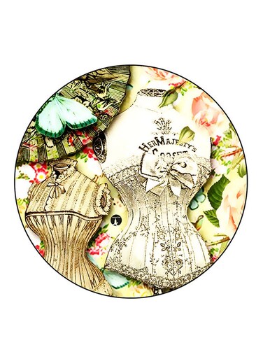 Vintage Art Printed Fridge Magnet Multicolour