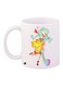 Printed Coffee Mug White/Yellow/Brown 11ounce