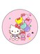 Hello Kitty Printed Fridge Magnet Pink/Purple/Yellow 5.5cm