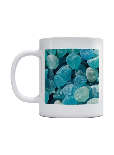 Jelly Candy Printed Mug Blue/White