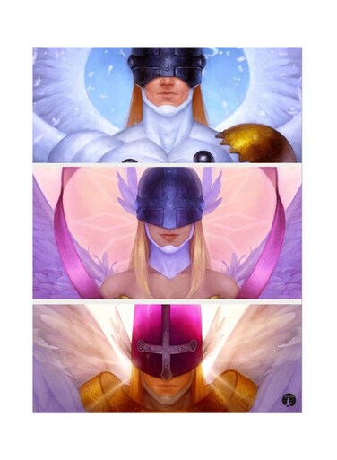 Metal Plate Of The Anime Digimon Poster Pink/Purple/White