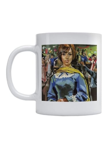 Arab Artist Printed Mug White/Blue/Brown
