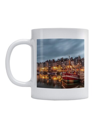 Boat Printed Mug White/Blue/Red