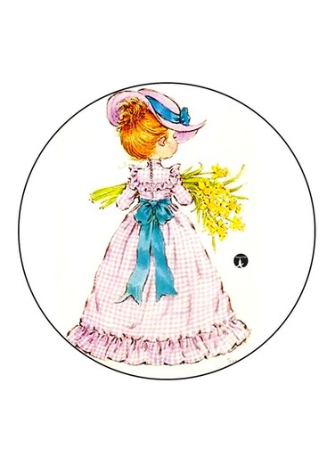 Girl Printed Fridge Magnet Multicolour