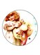 Vintage Art Printed Fridge Magnet Multicolour