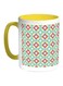 Printed Coffee Mug Yellow/Green/Red 11ounce