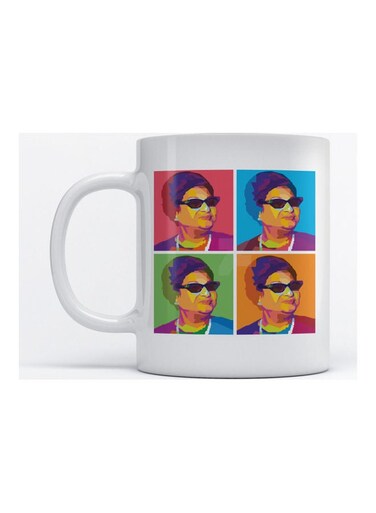 Mug Umm Kulthum , Pop Art for Coffee and Tea White