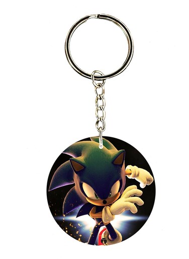 Keychain Of The Video Game Sonic ( 2 Sides)
