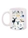 Printed Coffee Mug White/Blue/Brown
