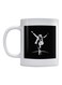 Michael Jackson Printed Ceramic Coffee Mug White/Black 350ml