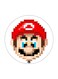 Mario Printed Fridge Magnet Multicolour 5.5 x 5.5cm