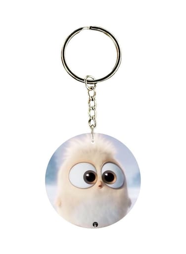 Double Sided Angry Bird Printed Keychain