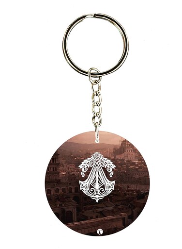 Keychain Of The Video Game Assasin's Creed ( 2 Sides)