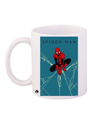 Spider-Man Printed Coffee Mug White/Blue/Red