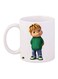Printed Coffee Mug White/Green/Brown 11ounce