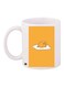 Cartoon Printed Coffee Mug White/Yellow 11ounce