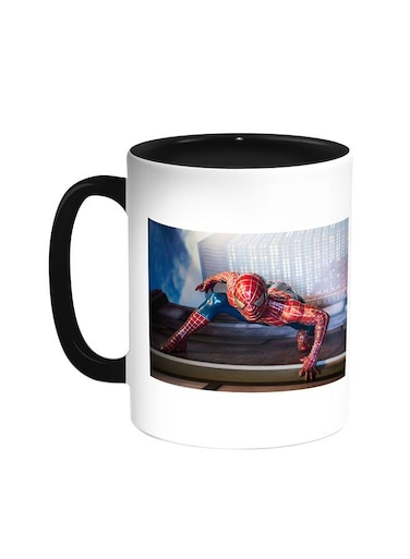 Spider Man Printed Coffee Mug Black/White 11ounce