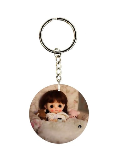 Doll Printed Double Sided Keychain