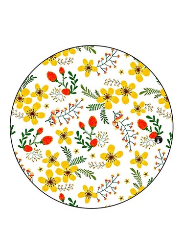 Flowers Printed Fridge Magnet Multicolour