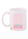 Hearts Printed Coffee Mug White/Pink/Green 11ounce