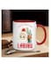 1pc Labubu Merry Christmas Ceramic Mug, 11oz Double-Sided Cartoon Design Coffee Cup, Novelty Drinkware for All Seasons RED