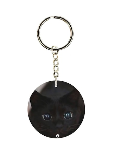 Double Sided Cat Printed Keychain