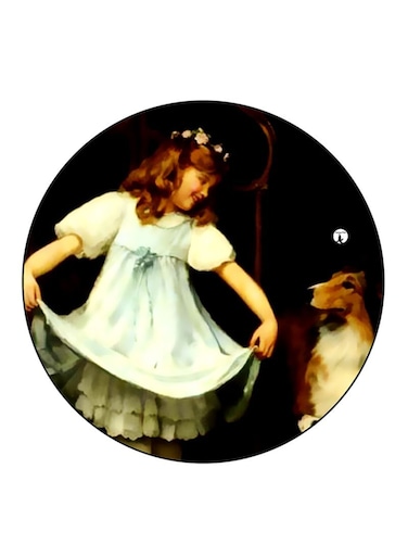Vintage Art Printed Fridge Magnet Multicolour