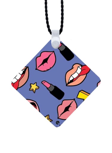 Mouth Printed Car Mirror Pendant