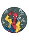 Spiderman Printed Fridge Magnet Red/Yellow/Blue 5.5cm