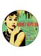 Audrey Hepburn Printed Fridge Magnet Round Multicolour