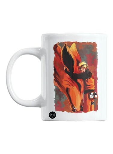 Naruto Anime Printed Mug White/Orange/Red 23cm