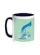 Congratulations On Eid Printed Coffee Mug Blue/White 11ounce