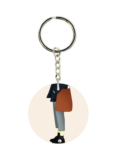 Cartoon Printed Double-Sided Keychain