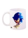 Sonic Video Game Printed Mug White/Blue/Red Standard Size