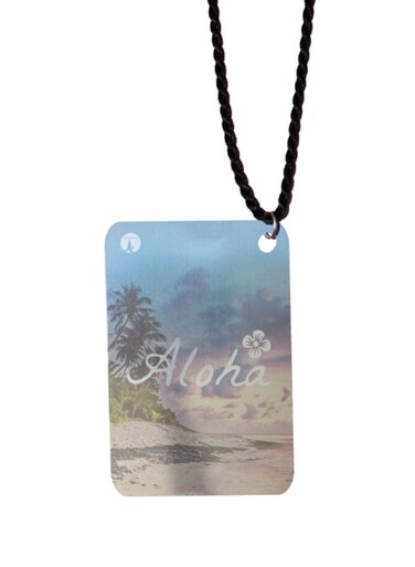 English Phrases Printed Car Mirror Pendant