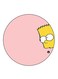 Simpsons Printed Fridge Magnet Round Multicolour