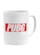 PUBG Gameplay Logo Printed Ceramic Coffee Mug White/Red