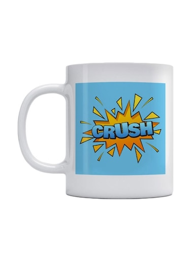 Crush Printed Coffee Mug Blue/White/Yellow
