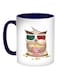 Cartoon Drawings Owl Printed Coffee Mug Blue/White/Red