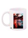Nature Printed Coffee Mug White/Blue/Red 11ounce